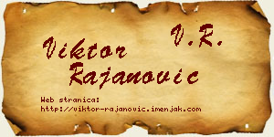 Viktor Rajanović vizit kartica
